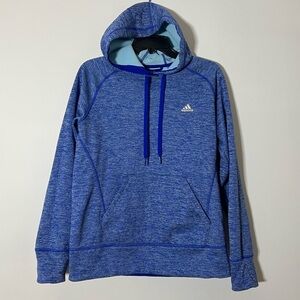 Adidas fleece lined hoodie with thumb holes- size medium